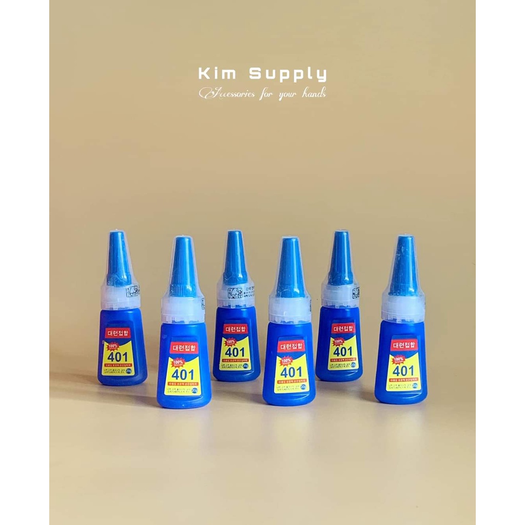 Keo 401 chính hãng, keo dán móng 401 loại 1 siêu chắc 100% strong Chính Hãng
