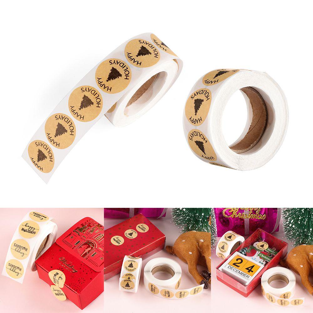 Bộ 500 Miếng Dán Trang Trí Túi Bánh Quy / Quà Cưới In Chữ Handmade with Love Xinh Xắn