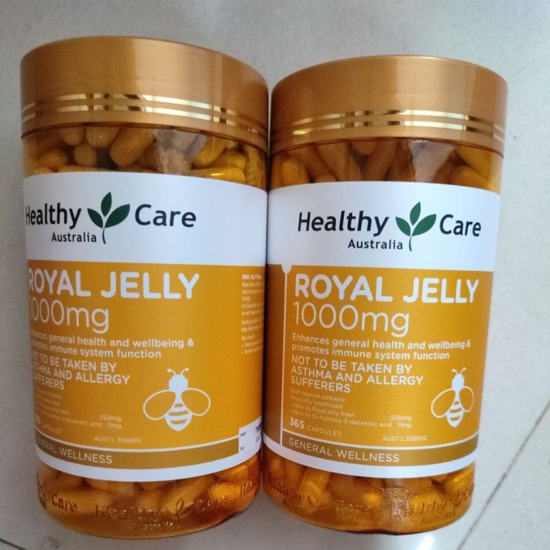 (Mẫu mới) Sữa Ong Chúa Healthy care Royal Jelly 1000mg 365 viên