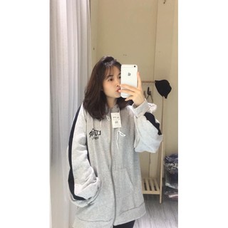 Áo khoác nỉ xám lue