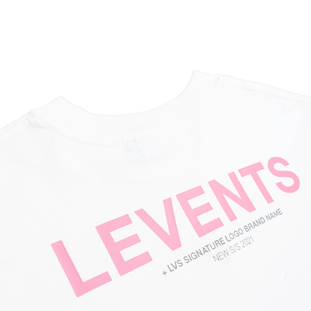 Áo Thun Levents XL Logo White/ Pink