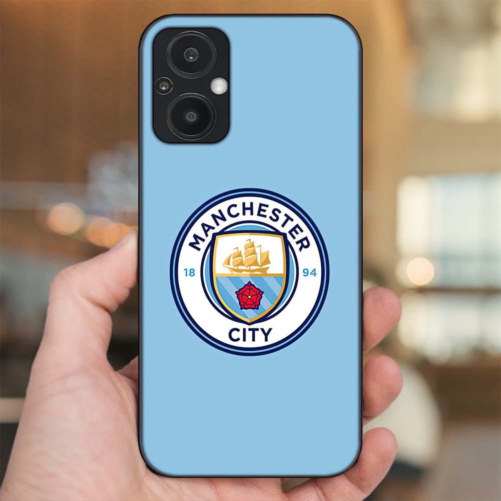 Ốp lưng Oppo Reno 7Z 5G viền đen in hình Manchester City MC