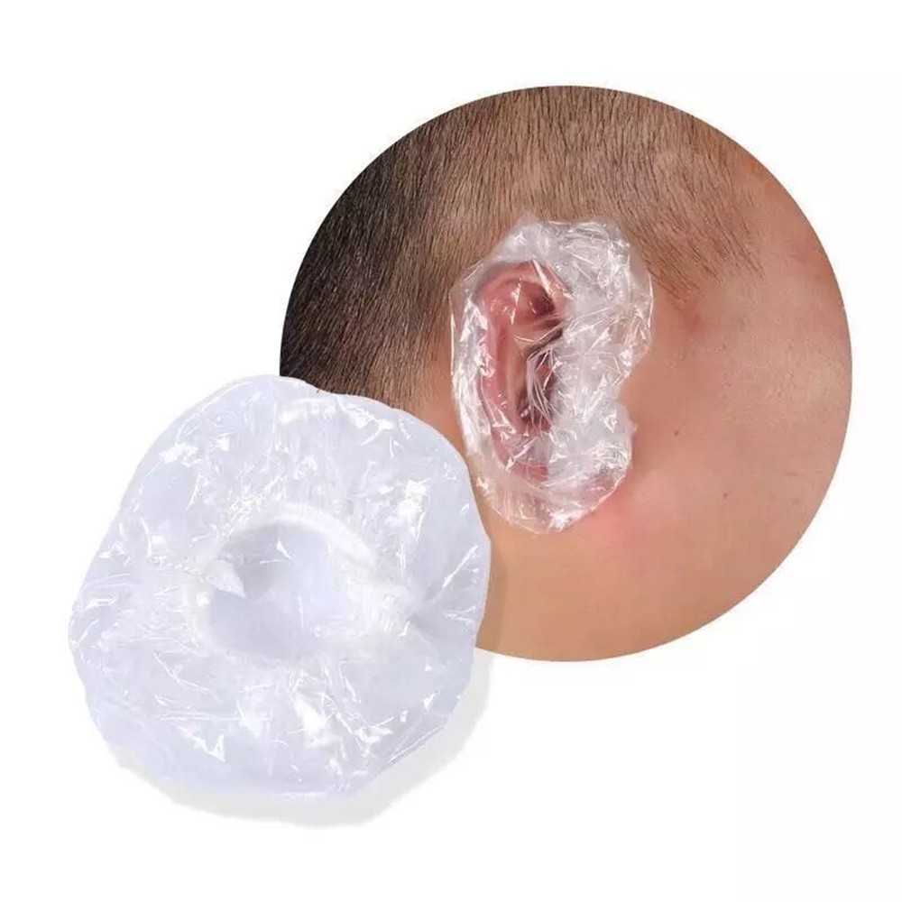 [Hàng mới về] Set 10 vỏ bọc chụp tai bảo vệ khi đi tắm bằng nhựa trong suốt chống thấm nước