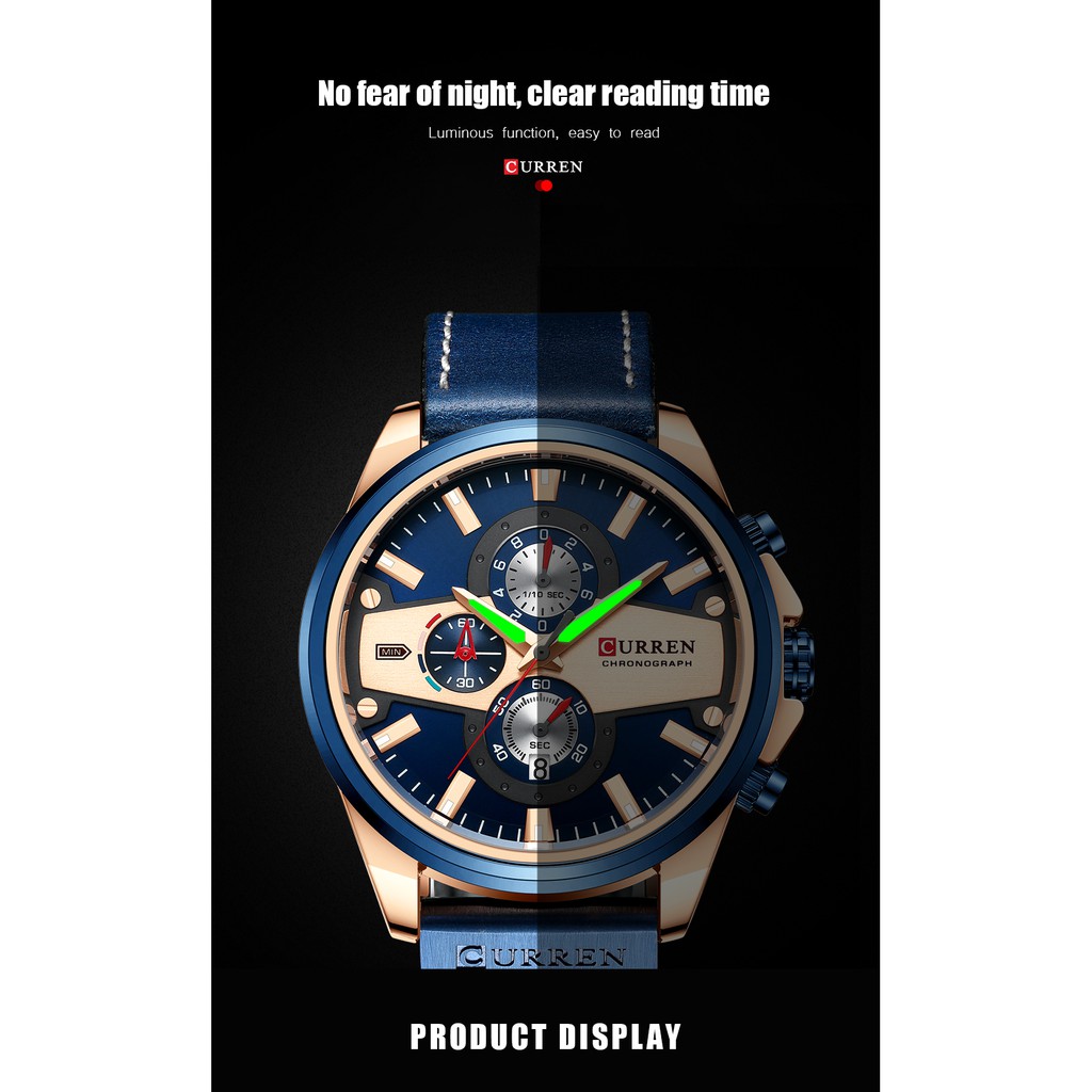 Đồng Hồ Quartz CURREN Chống Thấm Nước 8394 XS