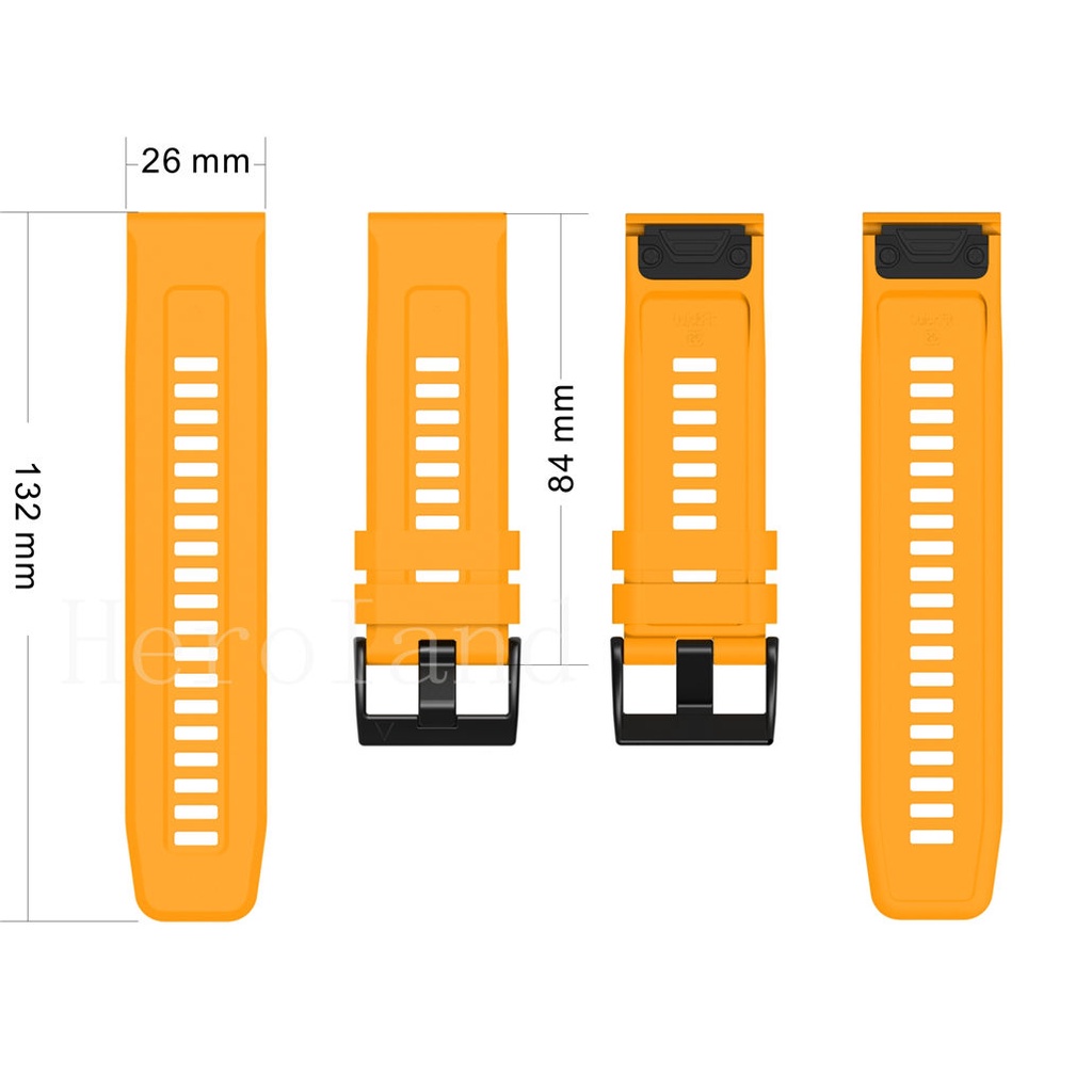 Dây Đeo Bằng Silicone 26mm Cho Garmin Fenix 7X 6X 6XPro 5X Easyfit Garmin Fenix 3 HR