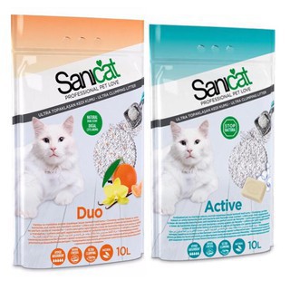 Cát vón cục vệ sinh cho mèo Sanicat 10l