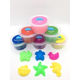 Set 6 hũ đất nặn từ bột mì 100% TAKACOL (hũ 80gr)
