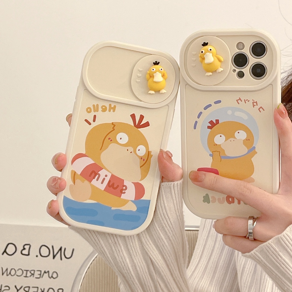 Ốp Điện Thoại Mềm Trong Suốt Chống Sốc In Hình Vịt Hoạt Hình Cho Iphone 11 12 13 14 Pro Max XS Max XR Pro Max X
