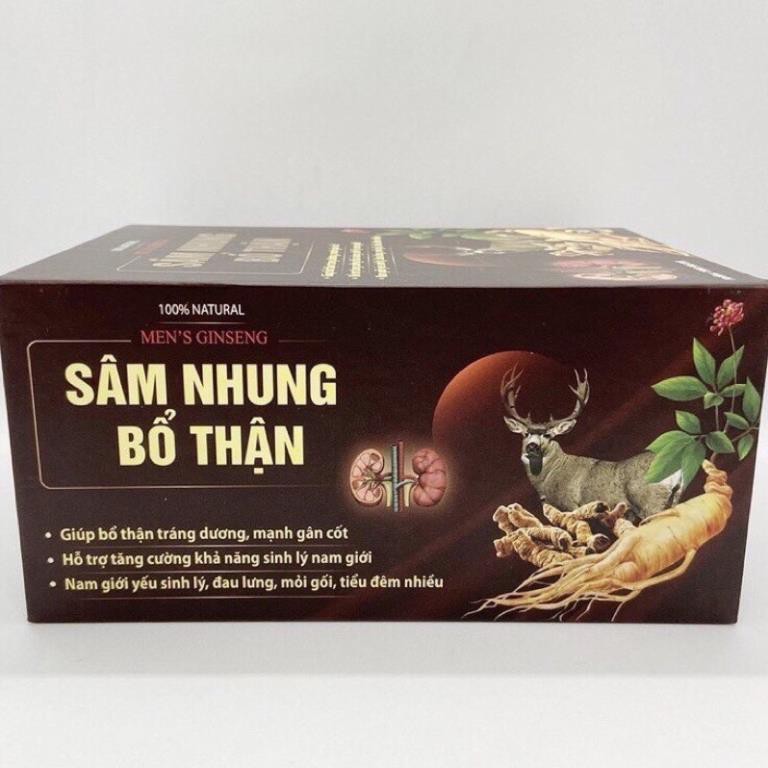 (Chính Hãng) Viên uống tăng cường sinh lý nam Sâm Nhung Bổ Thận giảm đau lưng, mỏi gối, tiểu đêm nhiều - Hộp 30 viên