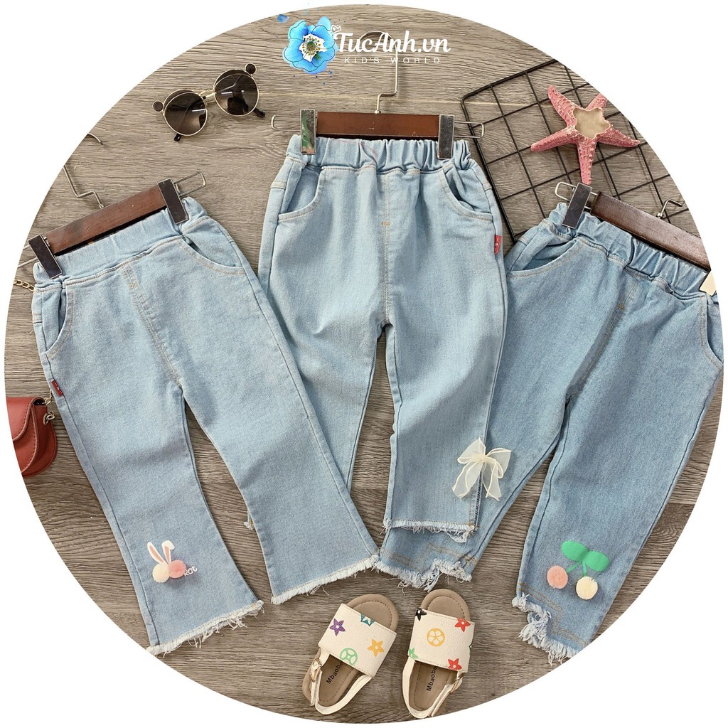 Quần Jeans Trơn Cho Bé Gái Size 9-18KG Quảng Châu Cao Cấp - QATE TucAnh