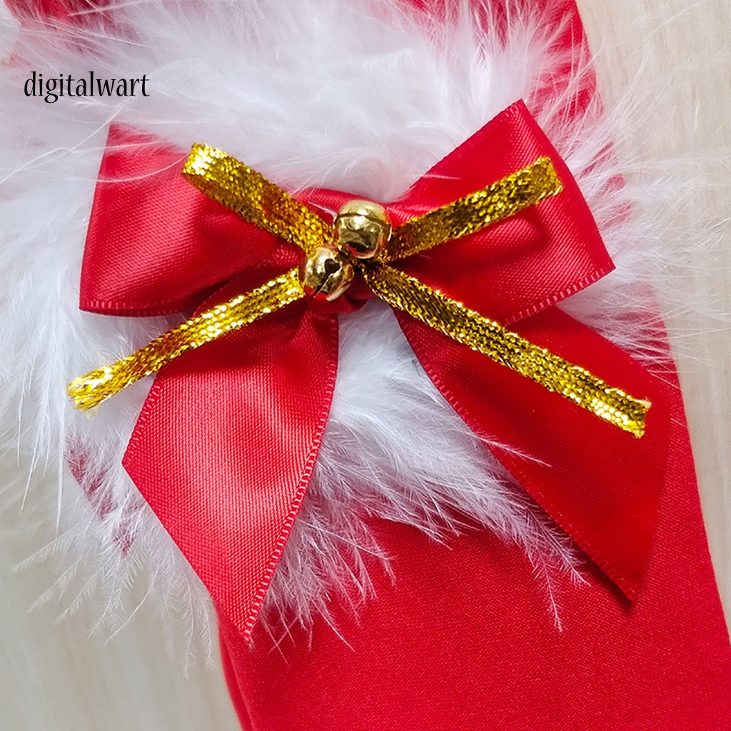 Kỹ Thuật Số| 1 Cặp Găng Tay Lông Vũ Đỏ Hình Ông Già Noel