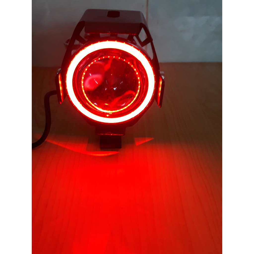 Đèn Led Pha U7 Tranformer cao cấp loại 1 dùng cho xe máy Led Đỏ.