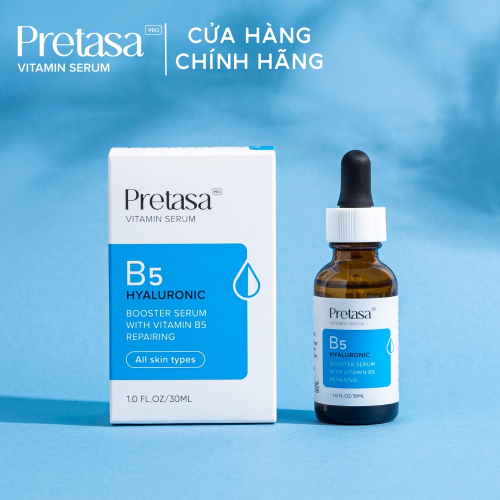 Serum B5 phục hồi da, cấp ẩm da căng bóng PRETASA - B5 Hyaluronic Serum