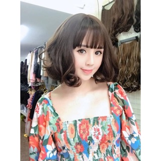 Tóc Bộ Xoăn Ngắn Ngang Vai TẶNG LƯỚI ĐỘI🎀FREESHIP🎀Tóc Bộ Xoăn Ngắn Ngang Vai .