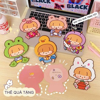 <24h Lô hàng> W&G Thiệp thiết kế hình thỏ hoạt hình dễ thương thích hợp làm quà tặng