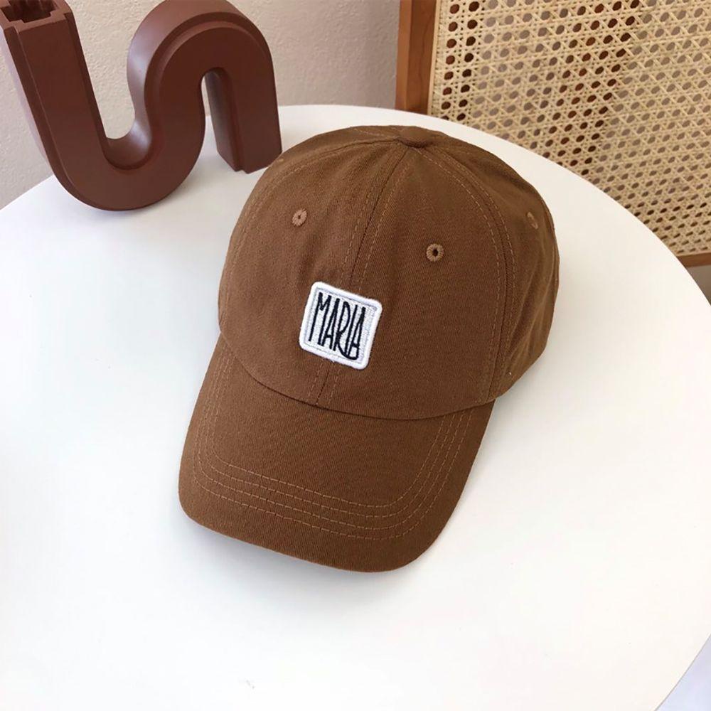 QQMALL Mũ Lưỡi Trai Cotton Thêu Chữ Thời Trang