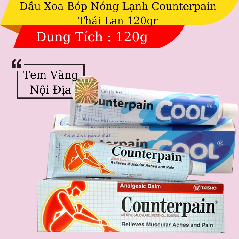 Dầu Xoa Bóp Nóng Và Lạnh Counterpain Thái Lan 120gr