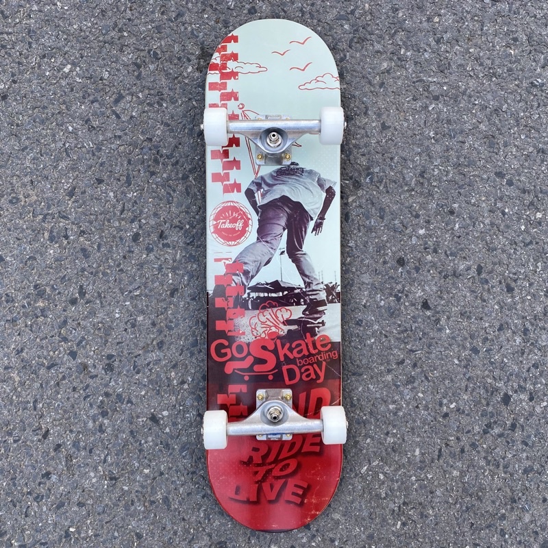 VÁN TRƯỢT BỘ TAKEOFF - COMPLETE GO SKATEBOARDING DAY RED/GREEN SERIES VÁN TRƯỢT TẬP LUYỆN CHUYÊN NGHIỆP