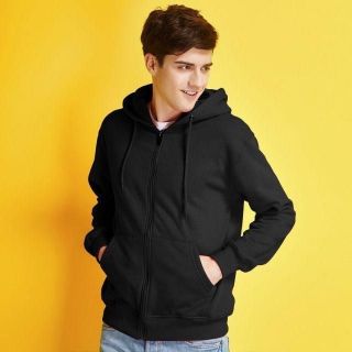 ÁO KHOÁC NỈ TRƠN KHÓA ZIP UNISEX - HOODIE DÂY KÉO DÁNG RỘNG