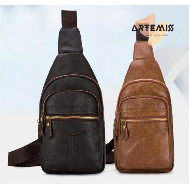 Túi chéo bao tử nam ⚡FREESHIP⚡da bò thật 100% hiện đại lịch lãm cao cấp, lịch lãm, bền, đẹp. BH 12 th Tặng Vớ nam YTP0