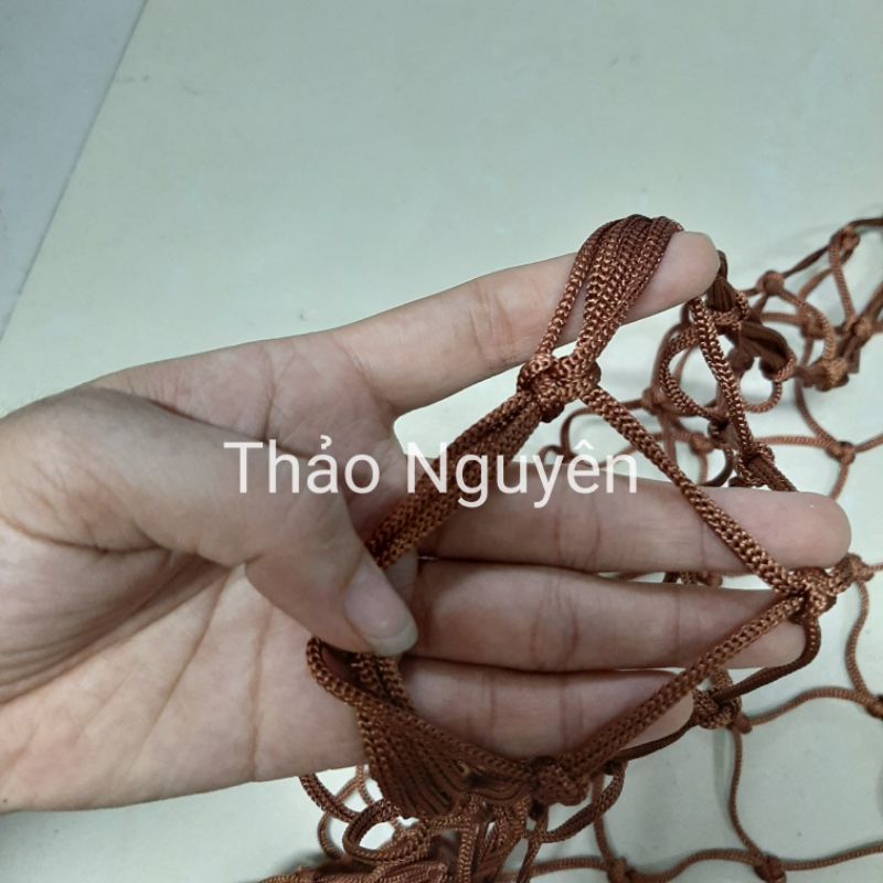 Lưới chắn cầu thang,lưới chắn giếng trời ăn toàn cho bé.MÀU NÂU. tặng kèm dây buộc