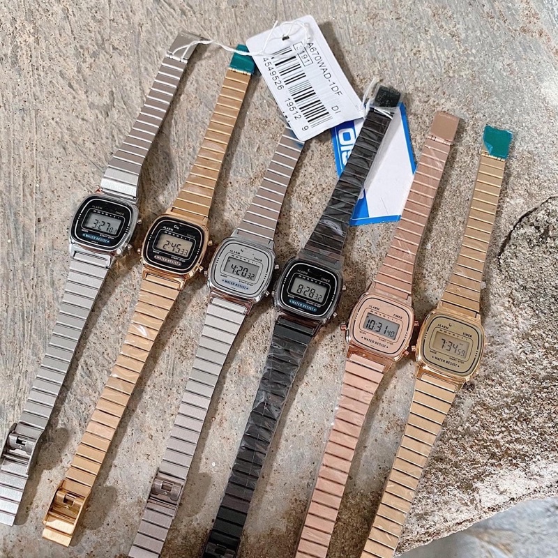 Đồng hồ nữ CA. SIOO dây thép mặt vuông size 22mm kiểu dáng đơn giản tuổi teen DHCA2 LOUSMORE