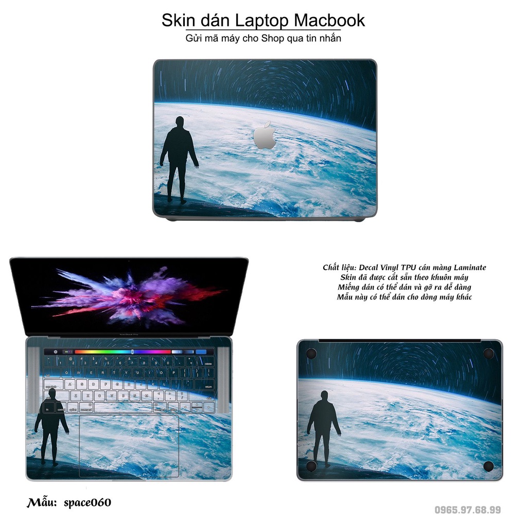 Skin dán Macbook mẫu không gian (đã cắt sẵn, inbox mã máy cho shop)