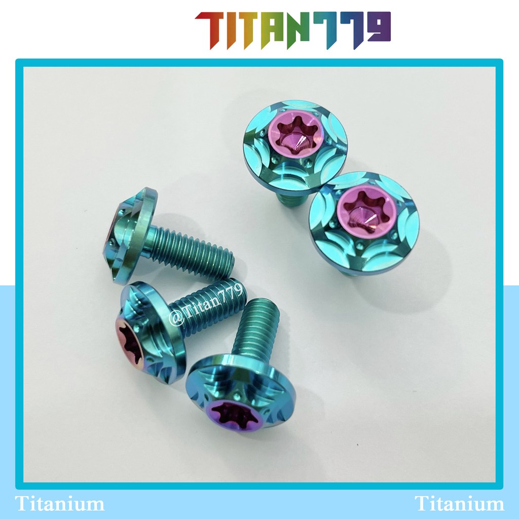 Ốc 2 tầng ĐẶC BIỆT 6ly 6li 6li10 6li15 6li20 Titan Gr5 XỊN phối nhiều màu, gắn carte, ốp sên, nón bảo hiểm