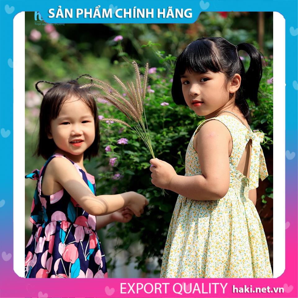 Váy hè cho bé gái khoét lưng, nhún eo Haki HK515