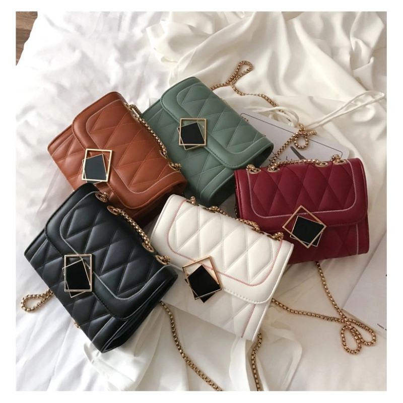 Túi xách đeo chéo trần trám KHOÁ GƯƠNG hot 2021