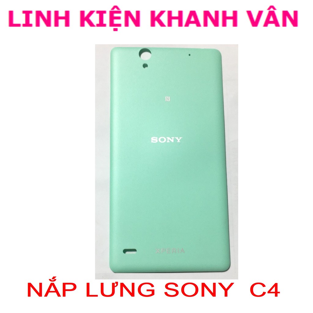 NẮP LƯNG SONY C4 MÀU XANH