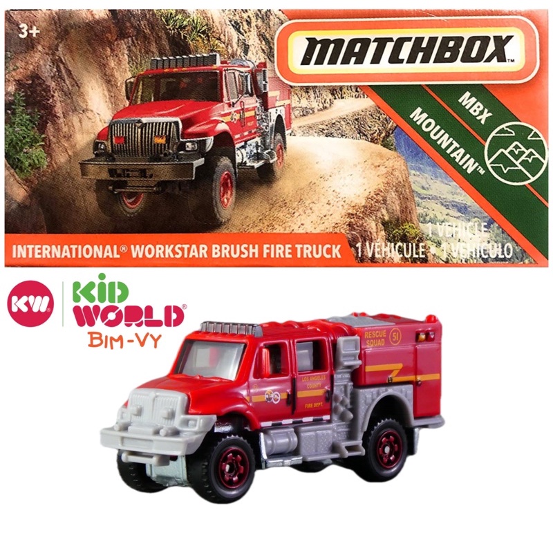 Xe mô hình Matchbox Box International Workstar Brush Fire Truck 74/100. Tỷ lệ 1:64.