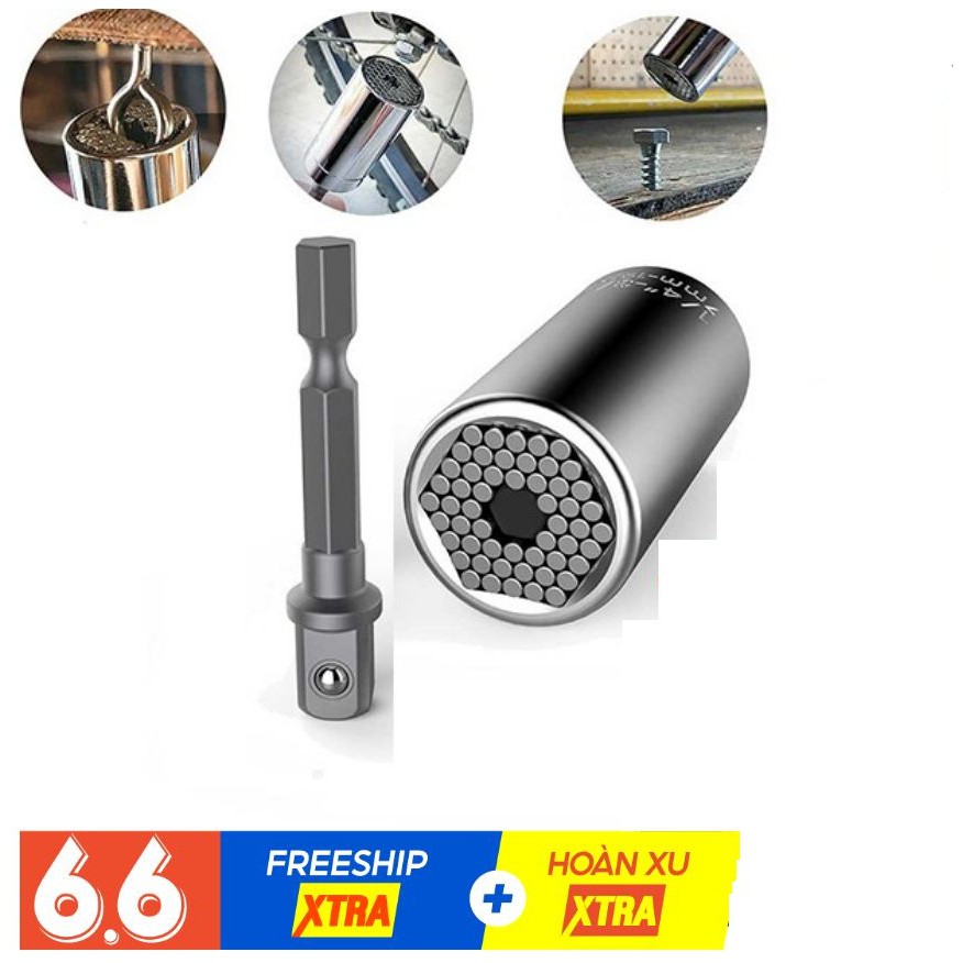 Bộ đầu khẩu đa năng lắp máy khoan vặn ốc từ 7-19mm siêu tiện lợi - Cờ lê đa năng lắp máy khoan