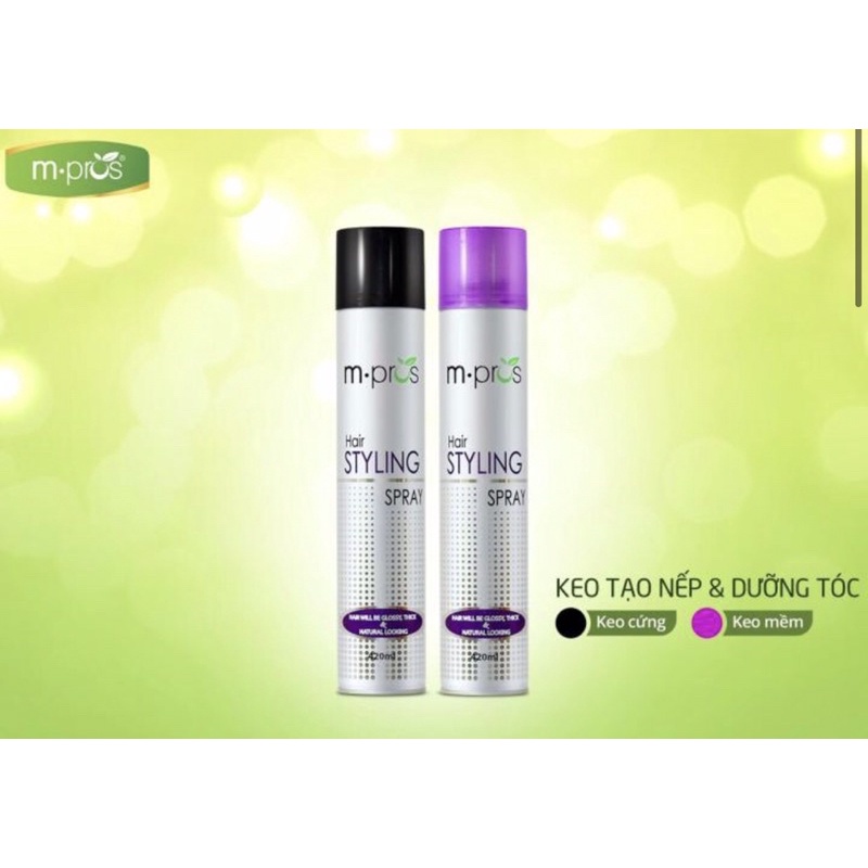 Keo Tạo Nếp Và Dưỡng Tóc M.pros Hair Styling Spray 420ml