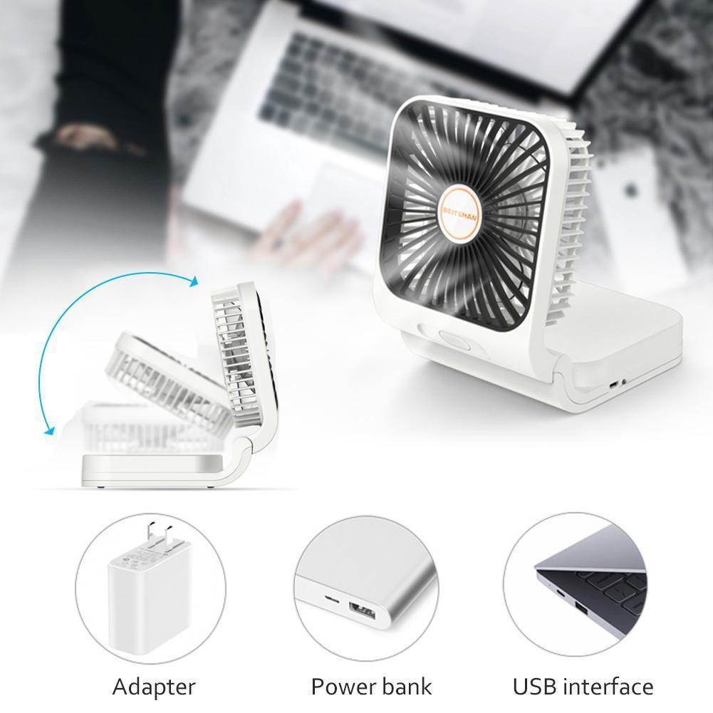 Quạt Đồng Hồ Đèn Led Mini Cổng Usb