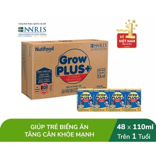 Thùng 48 hộp x 110ml sữa bột pha sẵn growplus+ xanh 110ml