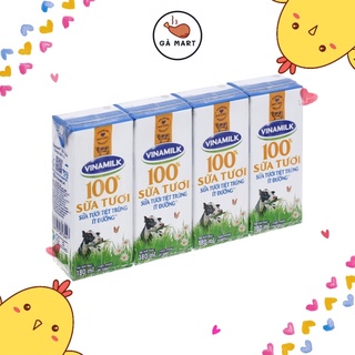 Sữa Tươi Tiệt Trùng Ít Đường Vinamilk Hộp 180ml