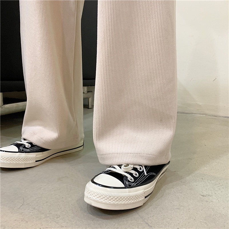 Quần dài màu trơn lưng cao thời trang Hàn Quốc dành cho phái nữ