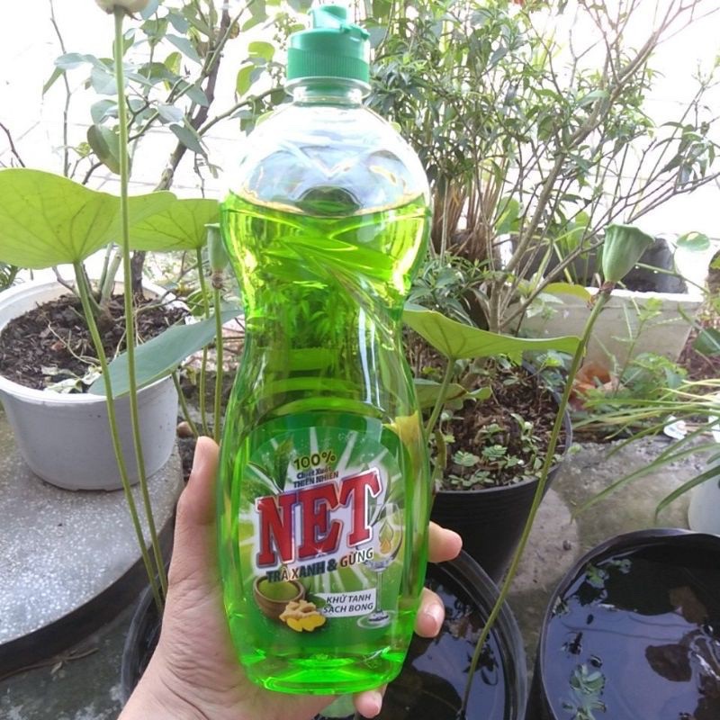 Nước rửa chén Net trà gừng và chanh tươi 4kg và 750ml tặng 2 nước rửa chén 750ml