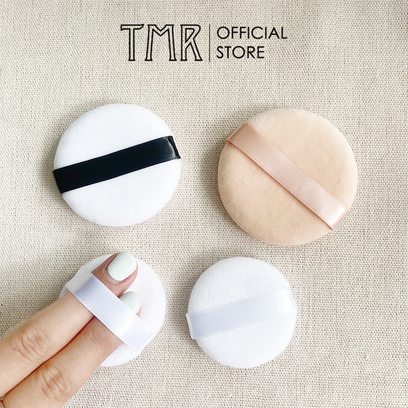 Bông trang điểm TMR chất liệu cotton cao cấp, có đệm khí cực kỳ mềm mại đánh phấn nền/phấn phủ