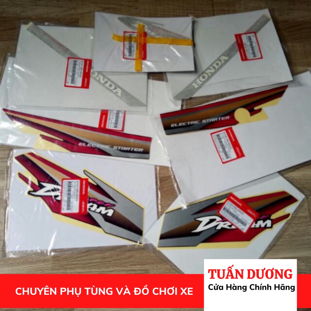 Tem Dream honda việt đời đầu chính hãng, Tem hàng đẹp lắp được cả dream thái và dream việt các đời