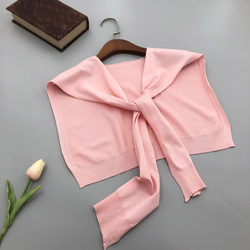 Khăn Choàng Thắt Nút Màu Trơn Chống Gió Chống Lạnh Mùa Đông Cho Nữ