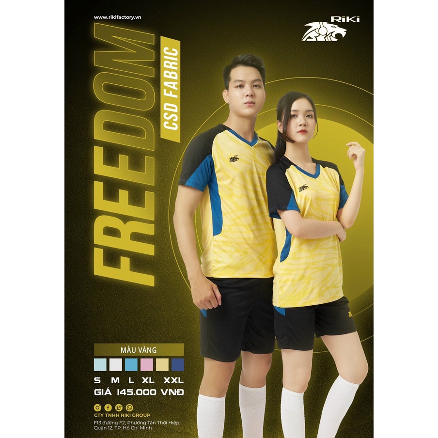 Đồ Quần Áo Đá Bóng Riki Freedom Thoáng Khí, Thoát Mồ Hôi Cực Tốt