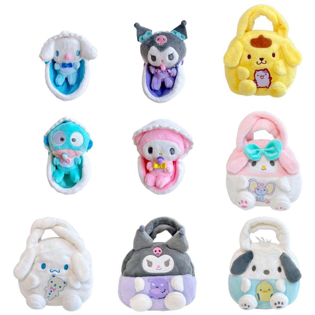 SANRIO Túi Đeo Chéo Hình Mèo Kitty Kuromi Hello Kitty Dễ Thương