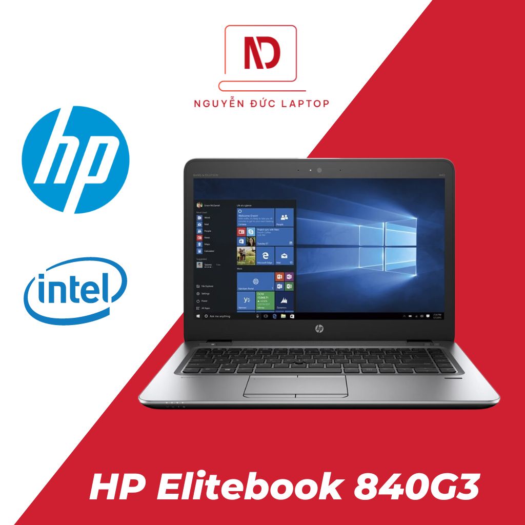 Laptop Cũ Mỏng Nhẹ Mới 99% HP EliteBook 840 G3 I5-6300U | Ram 8Gb | SSD 256GB | Màn 14 inch HD - Bảo Hành 6 tháng