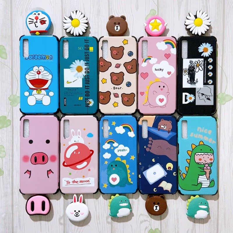 Ốp lưng idm Hàn Quốc kèm pop Samsung A7 2018/A750