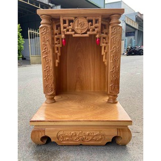 Bàn thờ thần tài ông địa gỗ gõ đỏ 48 X 68CM