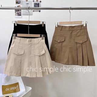 Chân váy kaki nữ kiểu túi trước dày dặn lên form xinh