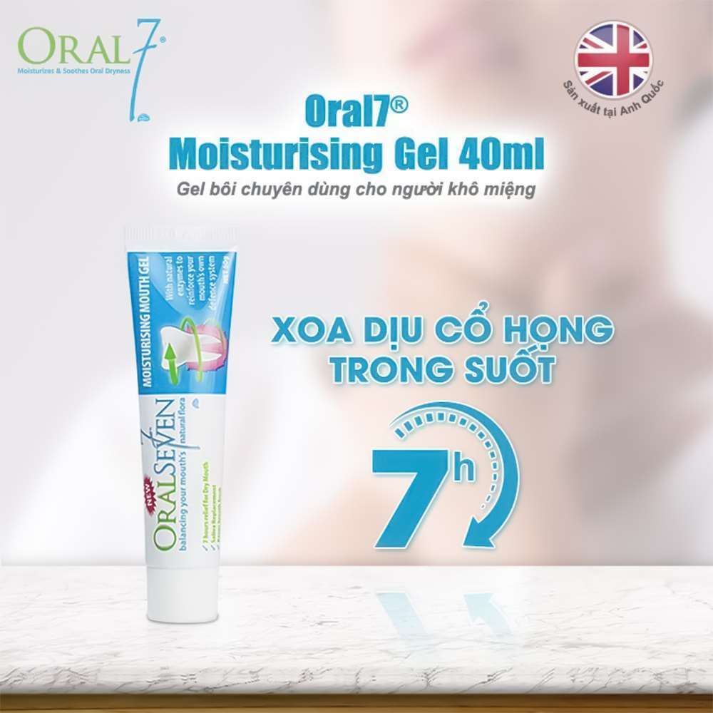 Gel bôi giữ ẩm Oral7 dùng cho người khô miệng, giữ ẩm suốt 7 giờ/ Anh Quốc