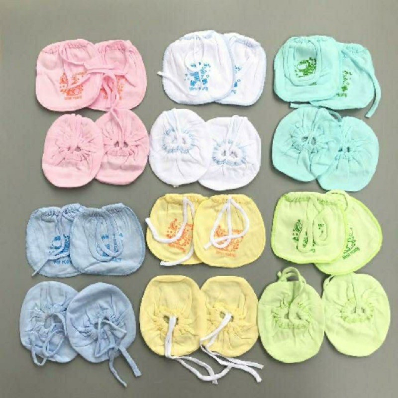 Bộ bao tay+bao chân loại buộc dây cho bé